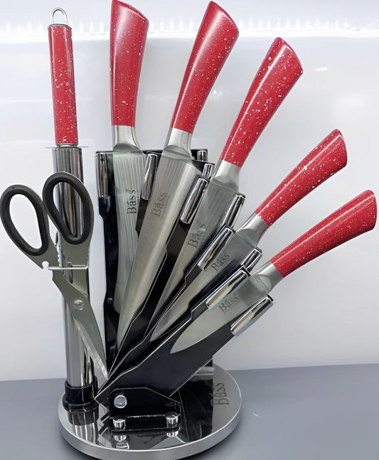 Knife Set 8pc Red B5214A