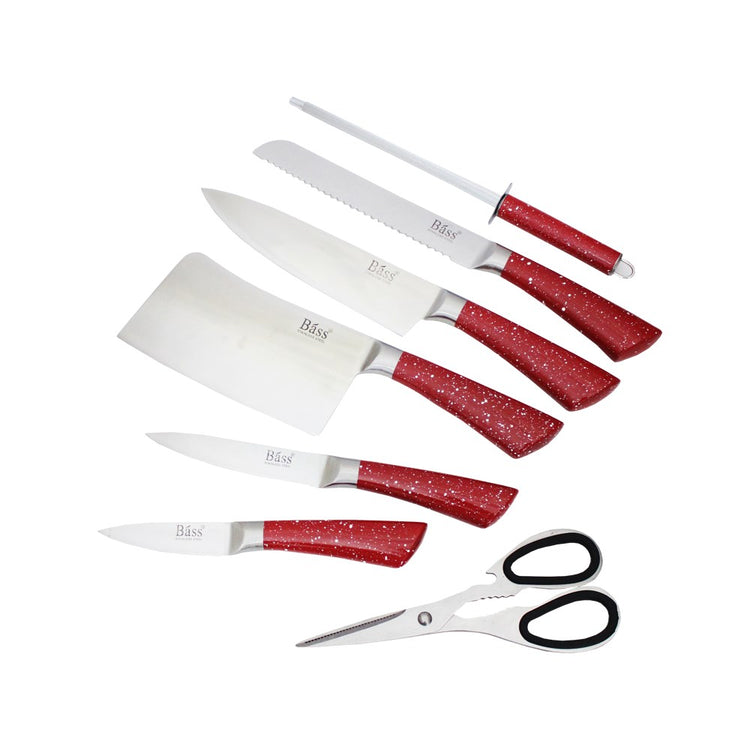Kitchen Knife Set 8pc RED B5242