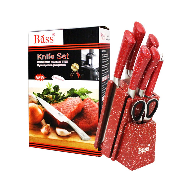 Kitchen Knife Set 8pc RED B5242
