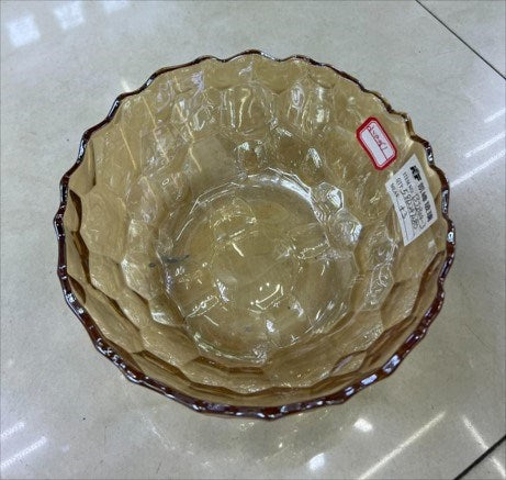 Glass Serving Bowl Gold BJZ324-2