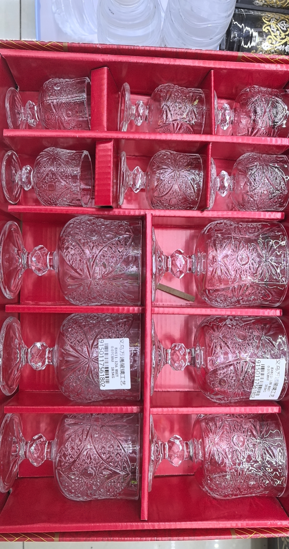 Glass Cup 6pc Small & 6pc Big BX611-12A