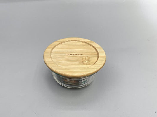 Glass Food Container with Wooden Lid 210ml BXH013