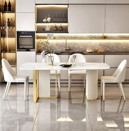 Aria Stone Oval Dining Set – BY-#707