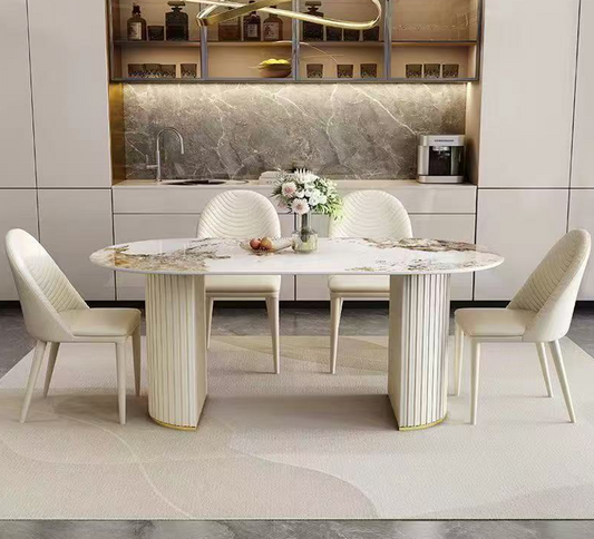 Oval Dining Table & 6 chairs BY-#708