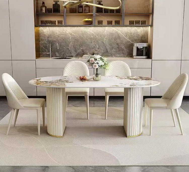 Oval Dining Table & 6 chairs BY-#708