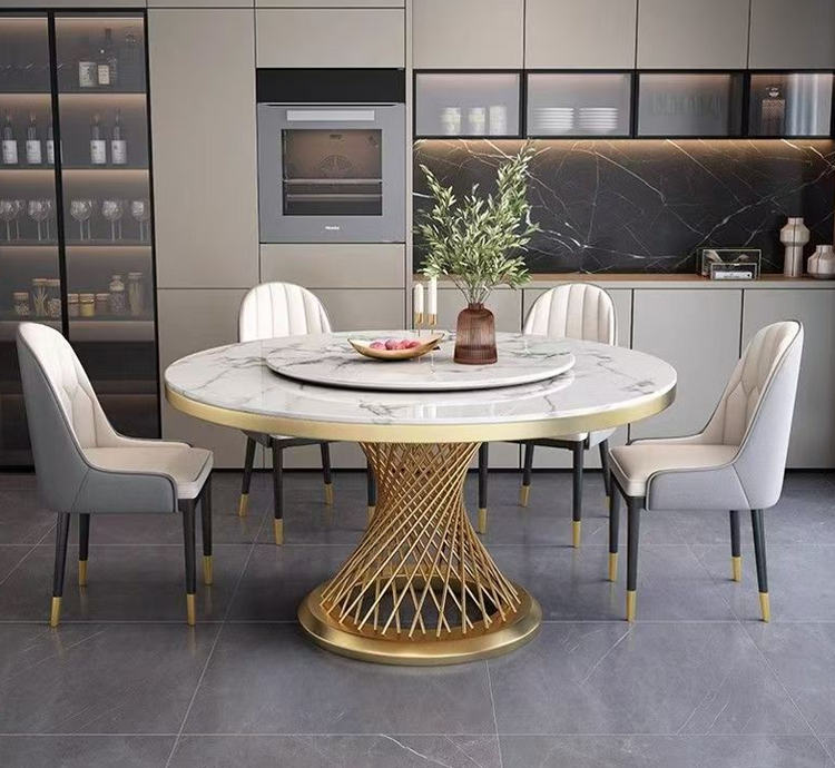 Helix Stone Round Dining Set - BY-#906