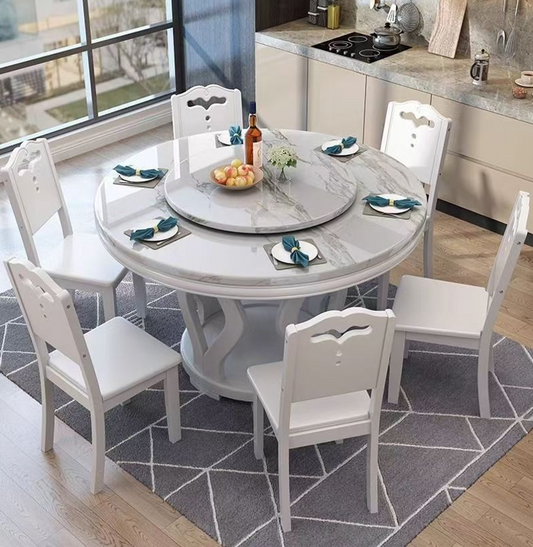 Round Dining Table & 6 Chairs BY-#918