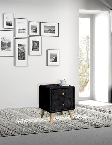 Bedside Table Charcoal WSS929