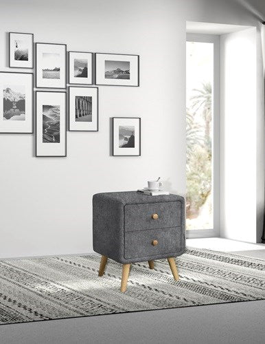 Bedside Table Silver WSS929