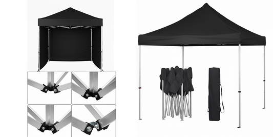 Gazebo Aluminum HEX40 2m x 2m with 3 Sidewall