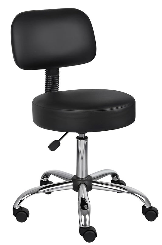 Saddle Stool Backrest Black MST002