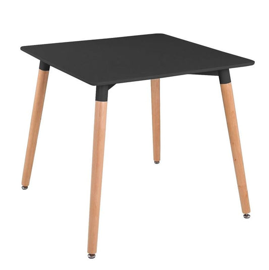 Black Wooden Square Table 70cm