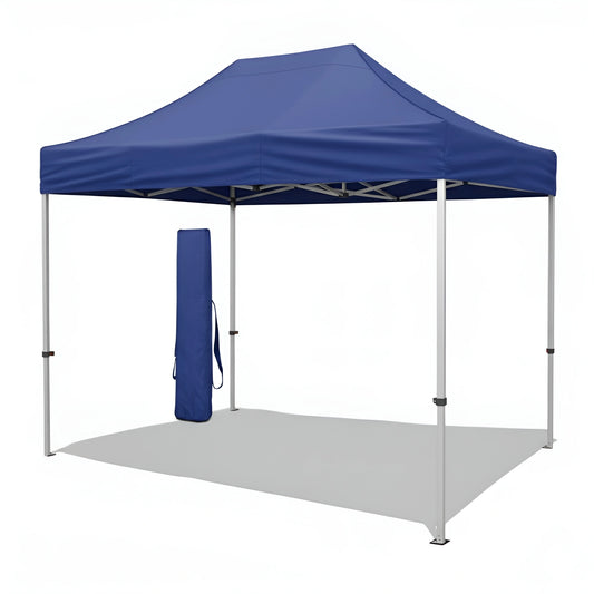 Blue Gazebo Aluminium 3m x 4.5m Heavy Duty | 3 Side Walls | Backyard & Camping Shelter