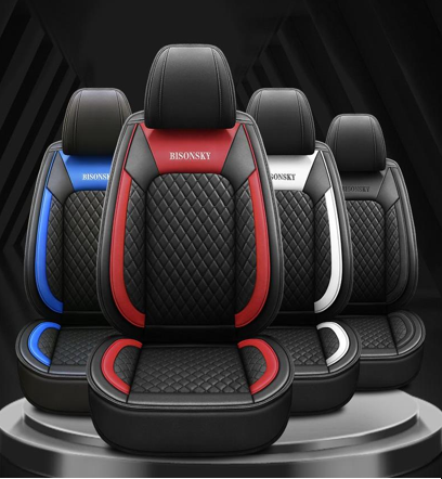 Car Seat Cover C-0736 5pc Red