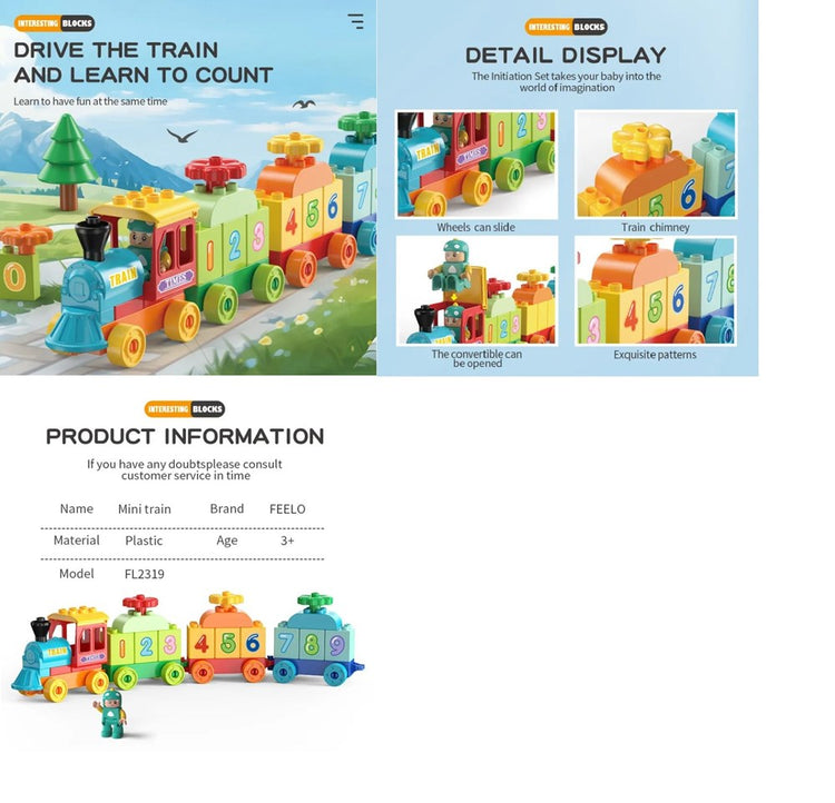 Digital Train Building Block 56pc Set C1822016