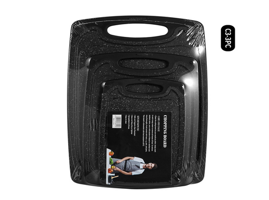 Black Chopping Board 3pc C3-3PC