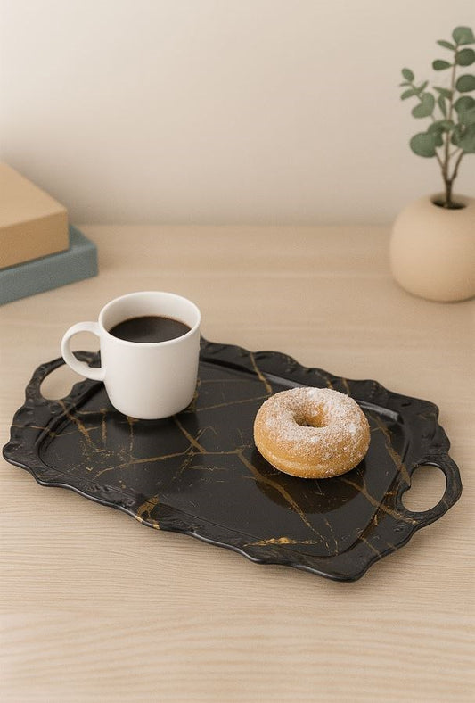 Serving Tray Plastic 47cm CJ419 Brown