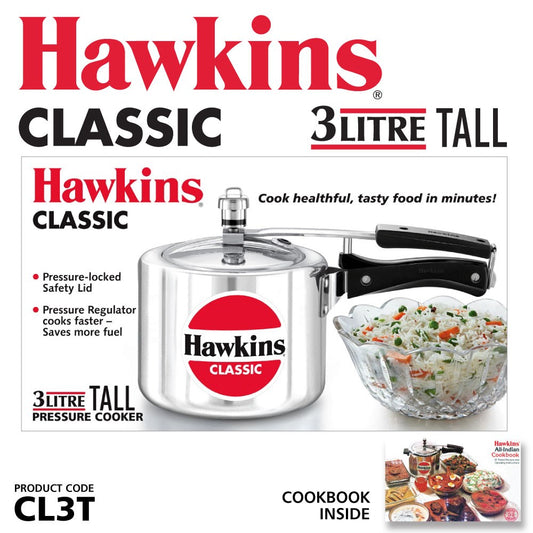 Aluminium Classic Pressure Cooker 3L CL3T