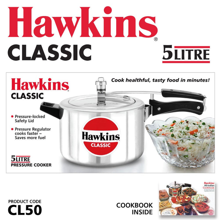 Aluminium Classic Pressure Cooker 5L CL50