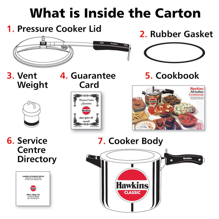 Aluminium Classic Pressure Cooker 6.5L CL65