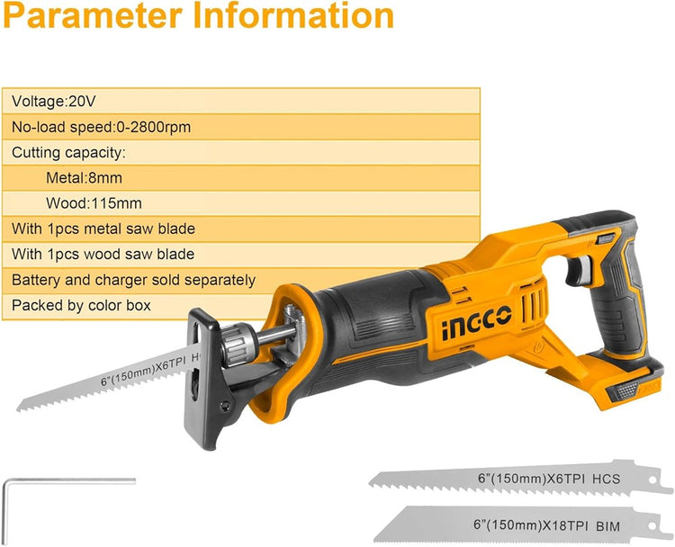 Reciprocating Saw Lithium-Ion 20V CRSLI1152