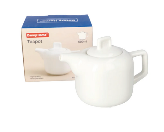 White Porcelain Teapot 500ml CZT09-01