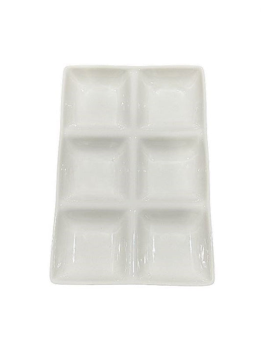 Porcelain Dish 6 Sections
