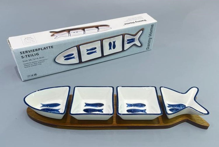 Fish Bowl with Tray 4pc CZT201-3