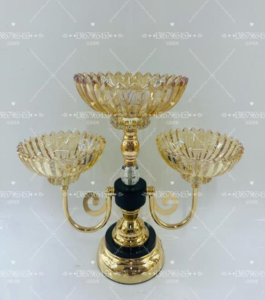 Fruit Stand Glass Gold AAA-3