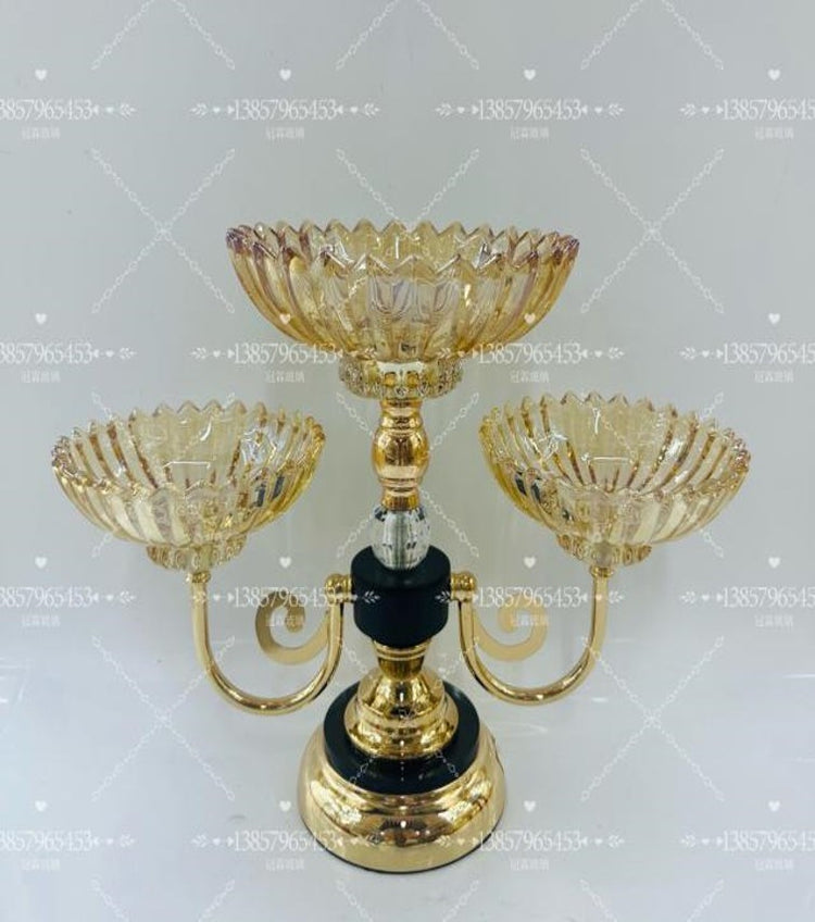 Fruit Stand Glass Gold AAA-3
