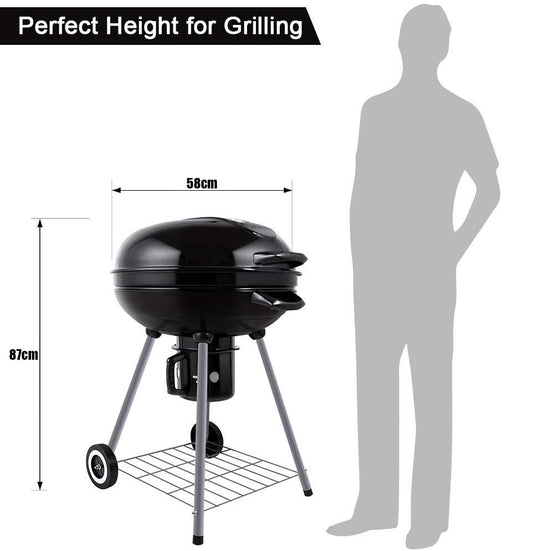 Charcoal BBQ Kettle Grill | 19" & 22" with Wheels & Lid | 2020
