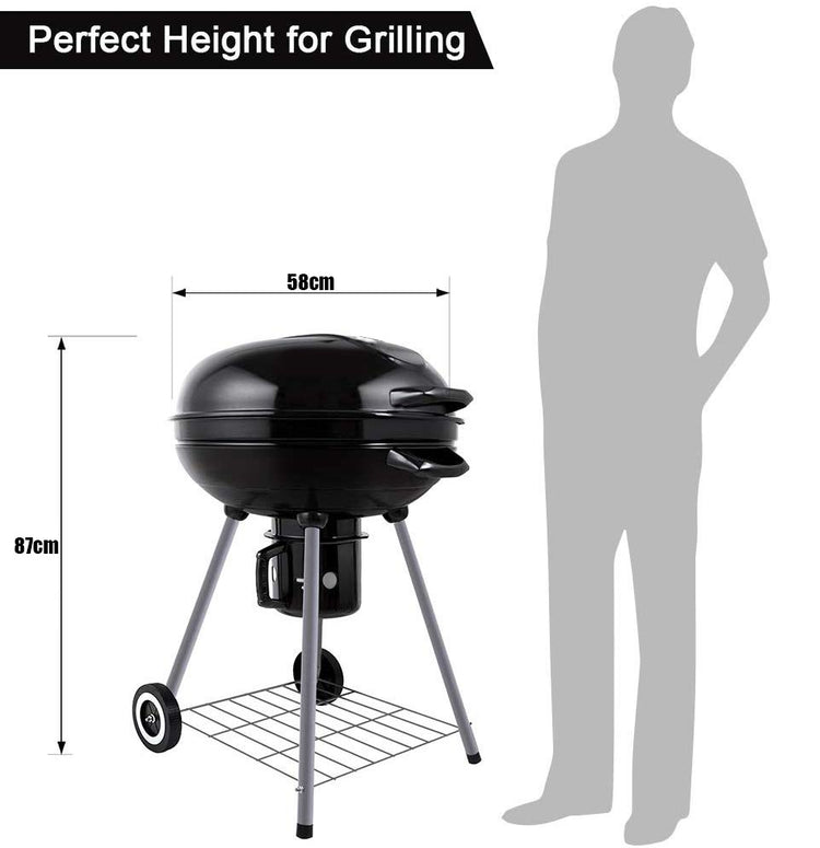 Charcoal BBQ Kettle Grill | 19" & 22" with Wheels & Lid | 2020