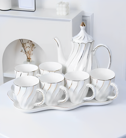 Tea Pot and Cup 8pc D-5