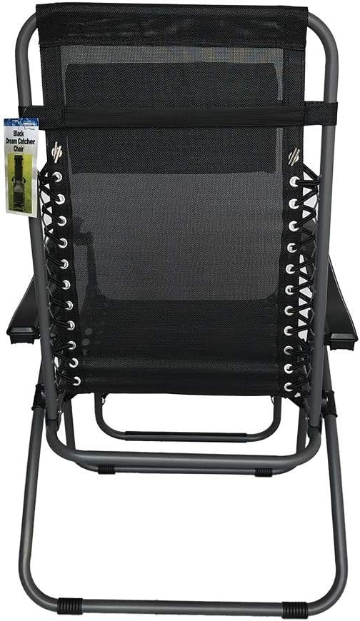 HYPERANGER Adjustable Metal & Mesh Lounge Chair with Pillows