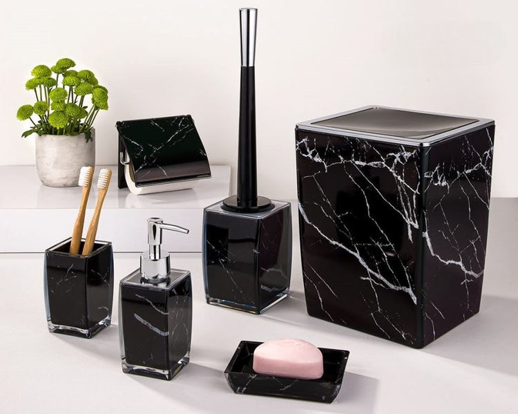 Square Marble Bathroom 6pc Set 2023