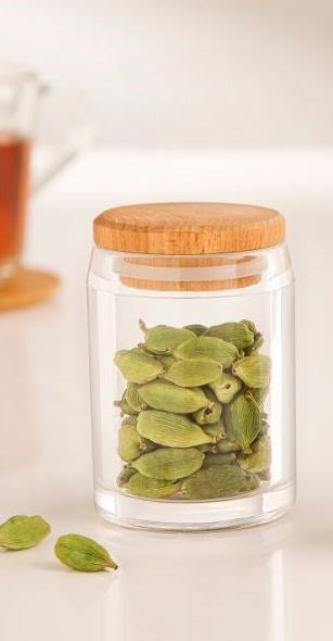 Saffron Jar With Wooden Lid 228059