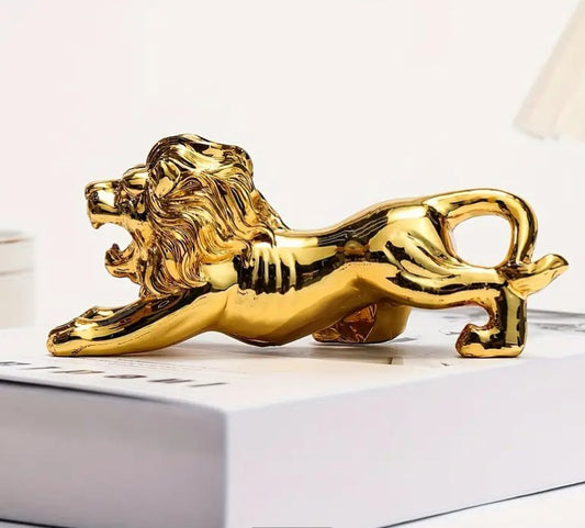 Small Gold Lion Figurine