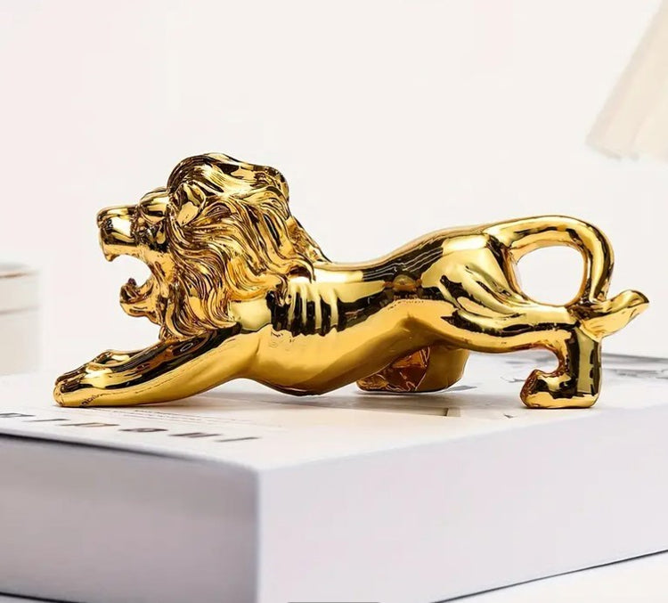 Small Gold Lion Figurine