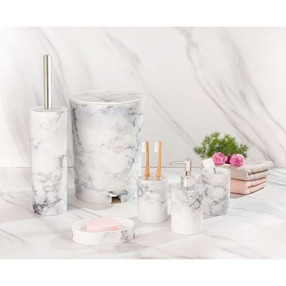 Round Marble Bathroom 6pc Set 190200