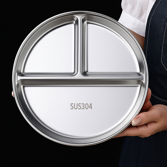 S/S 3 Section 22.5cm Food Tray YS19022-164