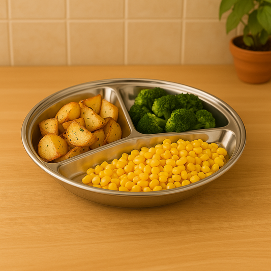 S/S 3 Section 22.5cm Food Tray YS19022-164