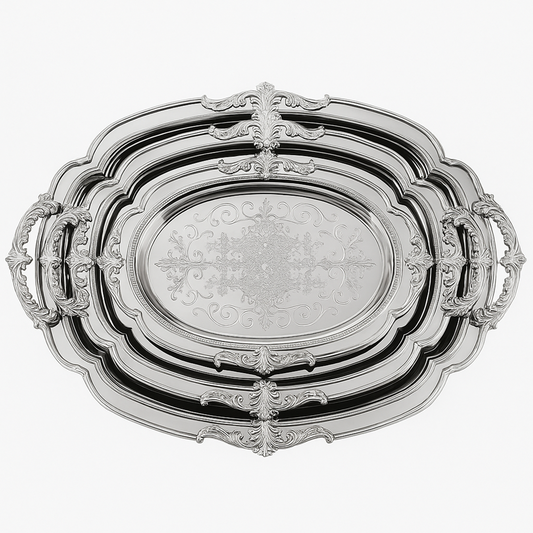 Serving Tray 5997-NN-3P 3pc Silver