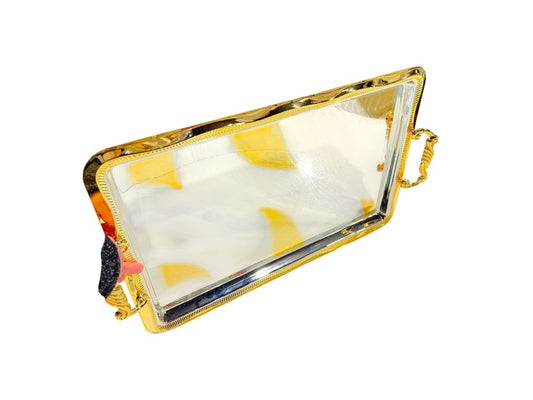 Serving Tray 5989-SG-3P 3pc Gold & Silver