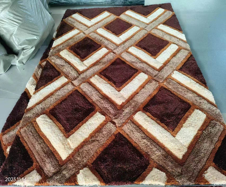 Shaggy Rug 160 x 230cm Brown