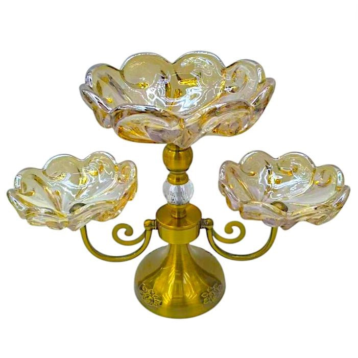 Glass 3 Section Fruit Stand AAA-11