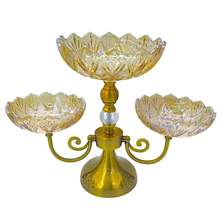 Glass 3 Section Fruit Stand AAA-11