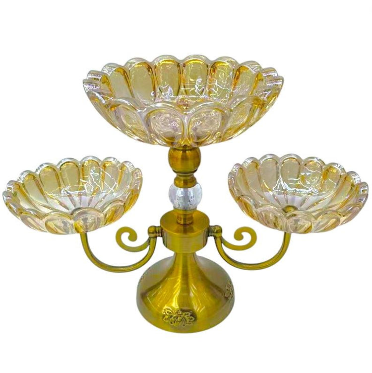 Glass 3 Section Fruit Stand AAA-11