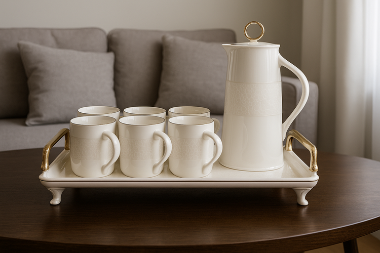 Tea Pot & 6 Cup Set CX07