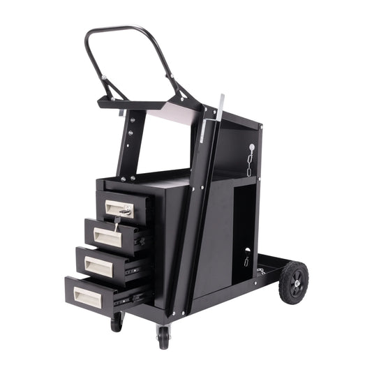 4 Tier Welding Trolley with 4 Drawers & Gas Bottle Storage | 97343