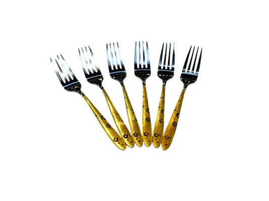 Fork Silver & Gold 6pc